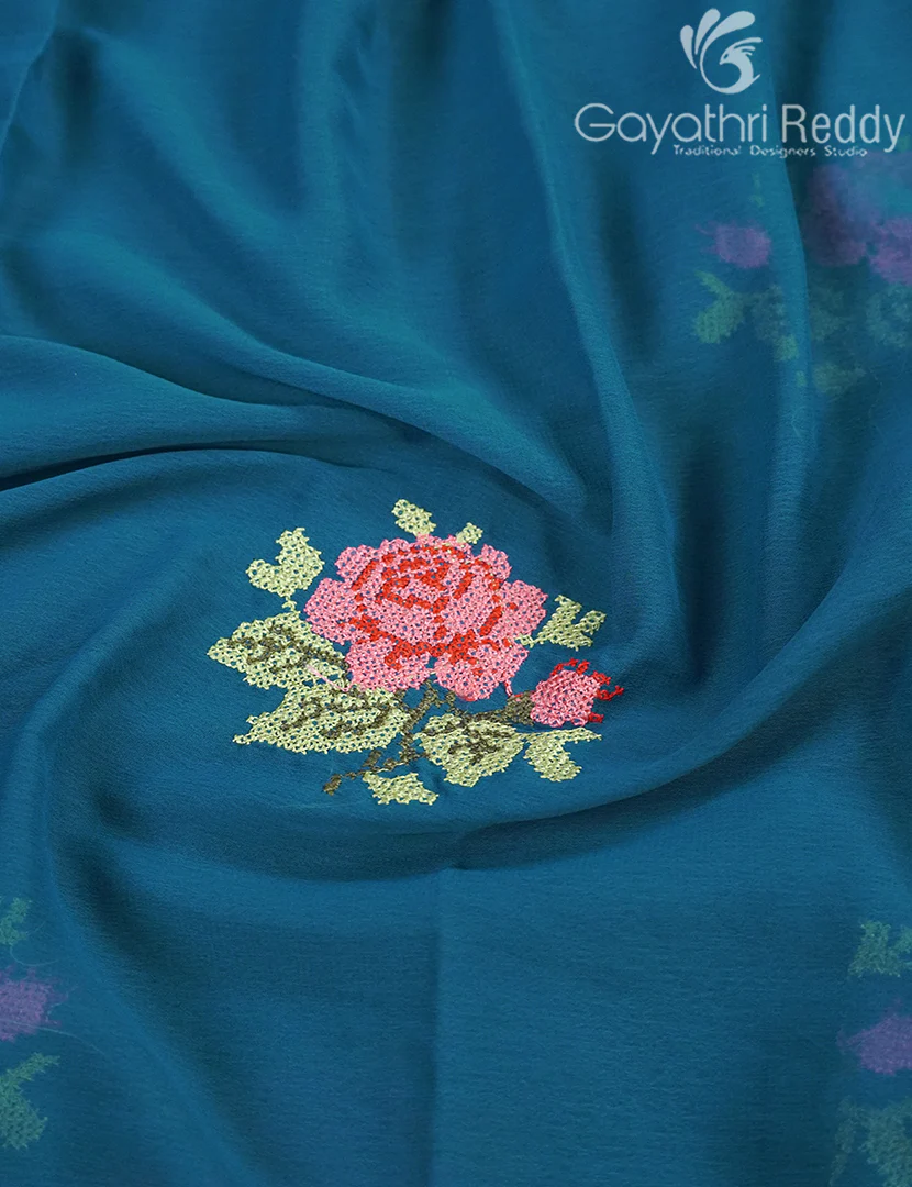 CHIFFON FANCY SAREE-PCF322 - Image 5