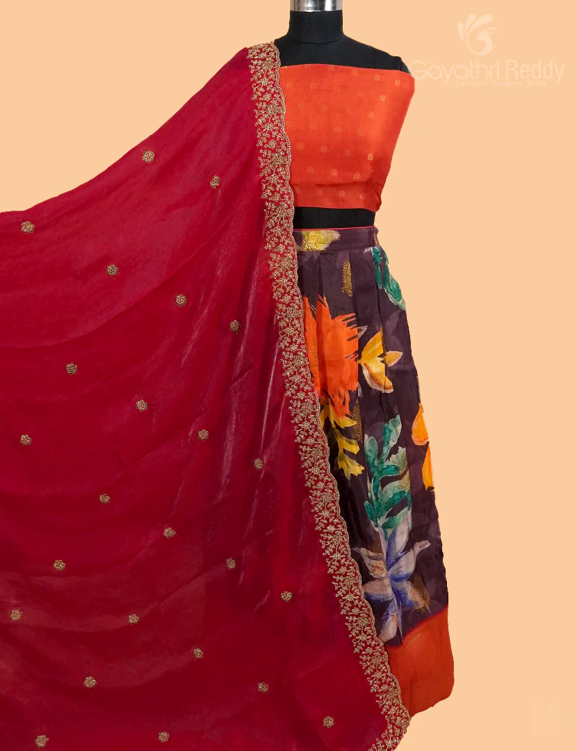 FANCY PRINTED LEHANGAS(FREE SIZE)-FL487 - Image 2