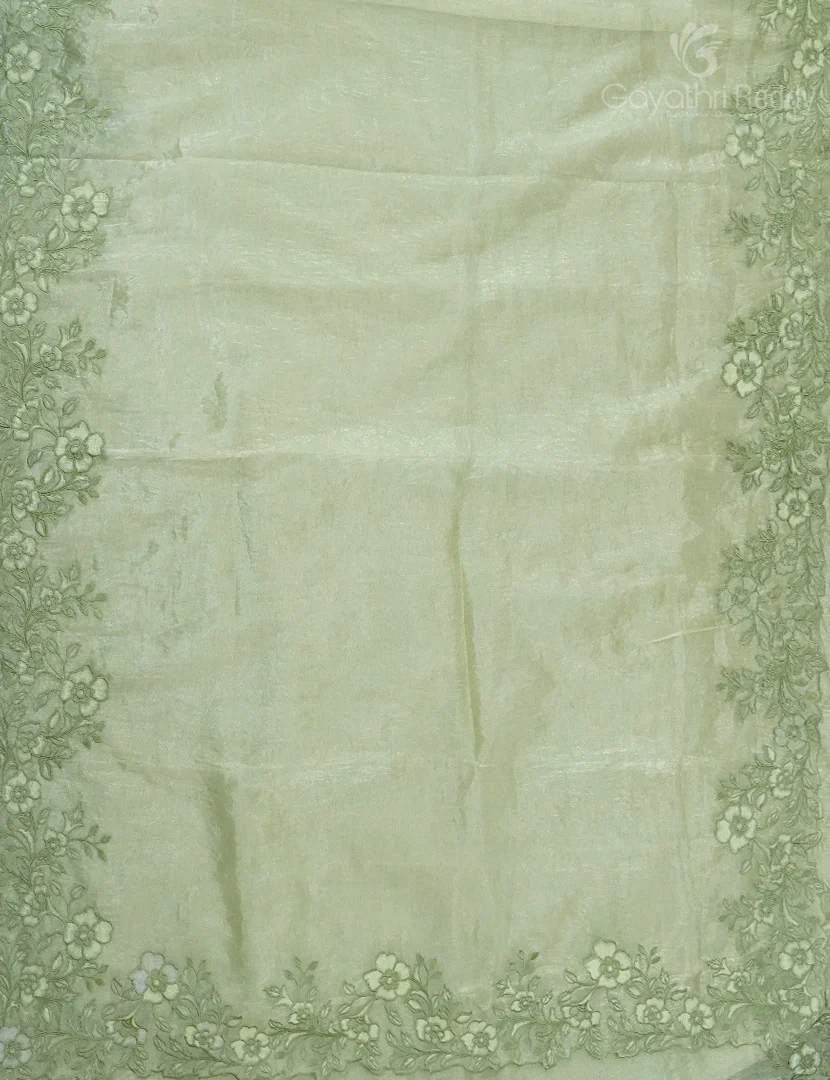 GLASS ORGANZA HAND WORK SAREE-FO702 - Image 2