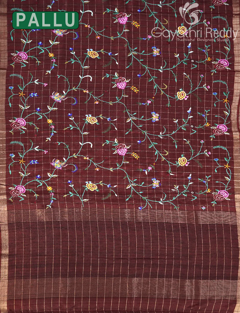 KHADI SILK WORK SAREE-KSW10 - Image 3