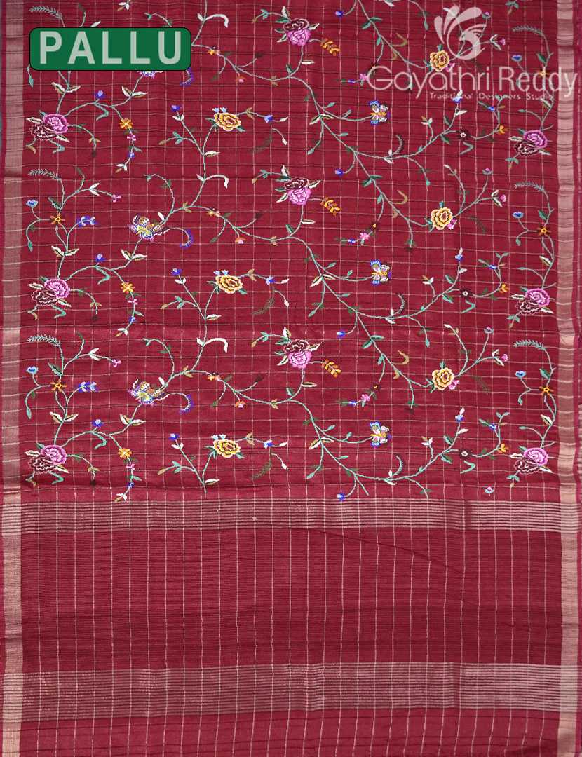 KHADI SILK WORK SAREE-KSW13 - Image 3