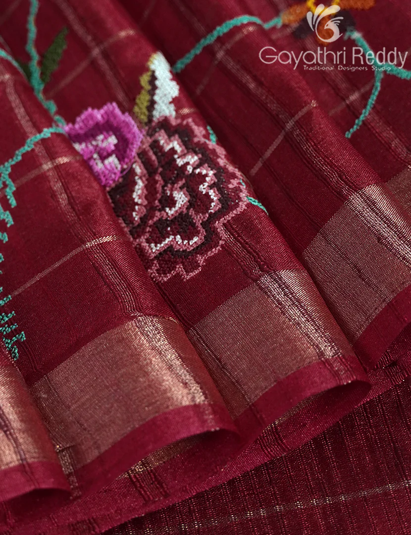 KHADI SILK WORK SAREE-KSW13 - Image 5
