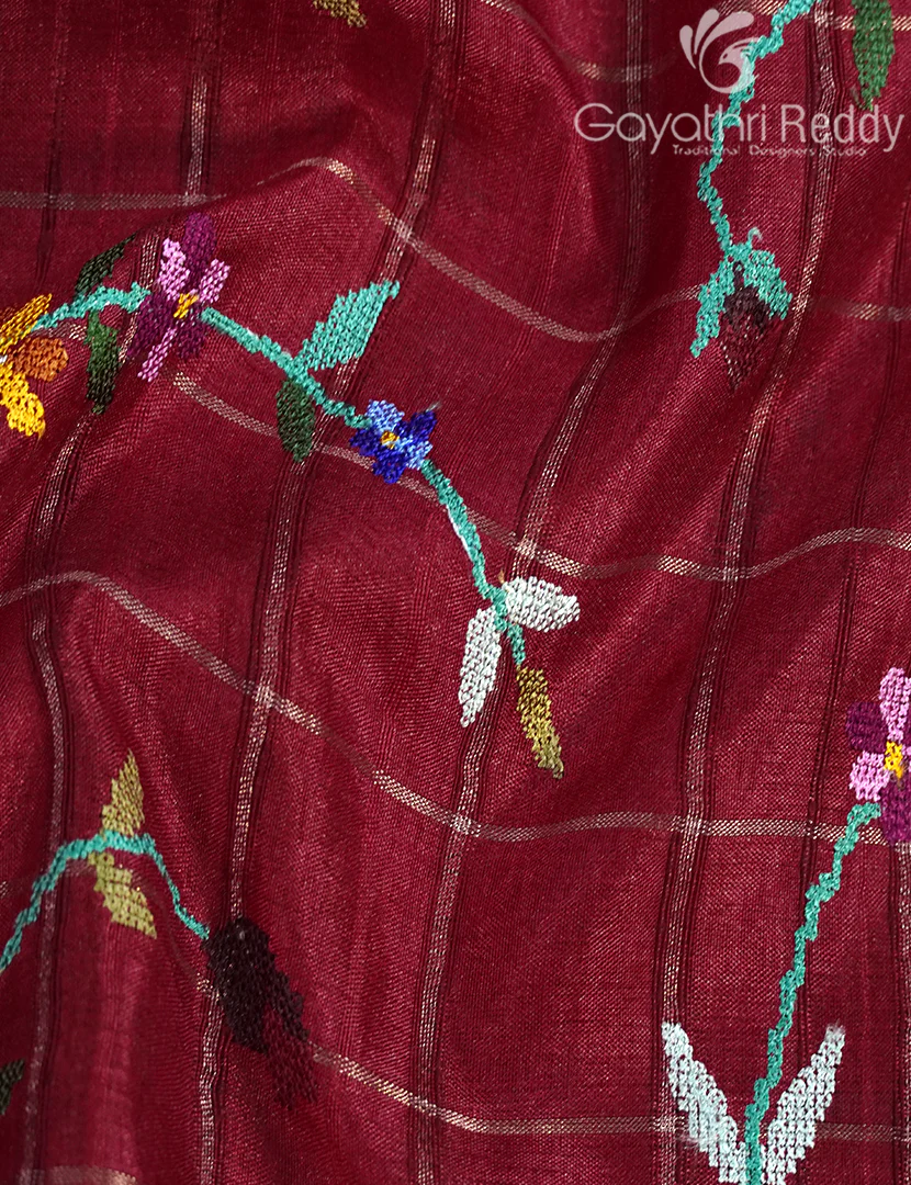KHADI SILK WORK SAREE-KSW13 - Image 6