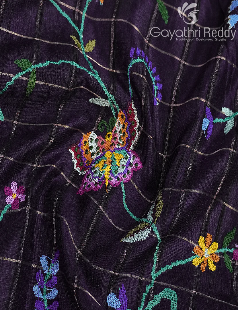 KHADI SILK WORK SAREE-KSW14 - Image 6