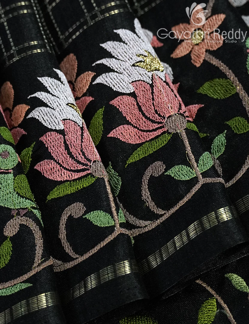 KHADI SILK WORK SAREE-KSW25 - Image 5