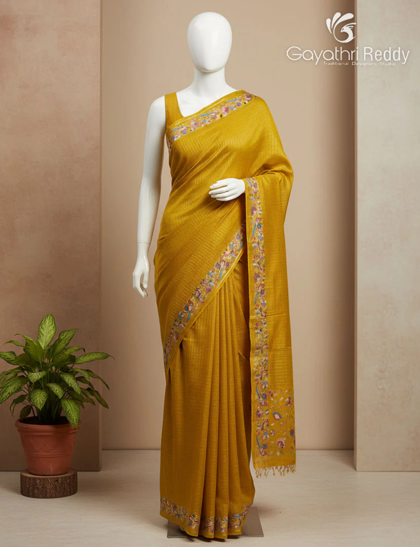 KHADI SILK WORK SAREE-KSW32