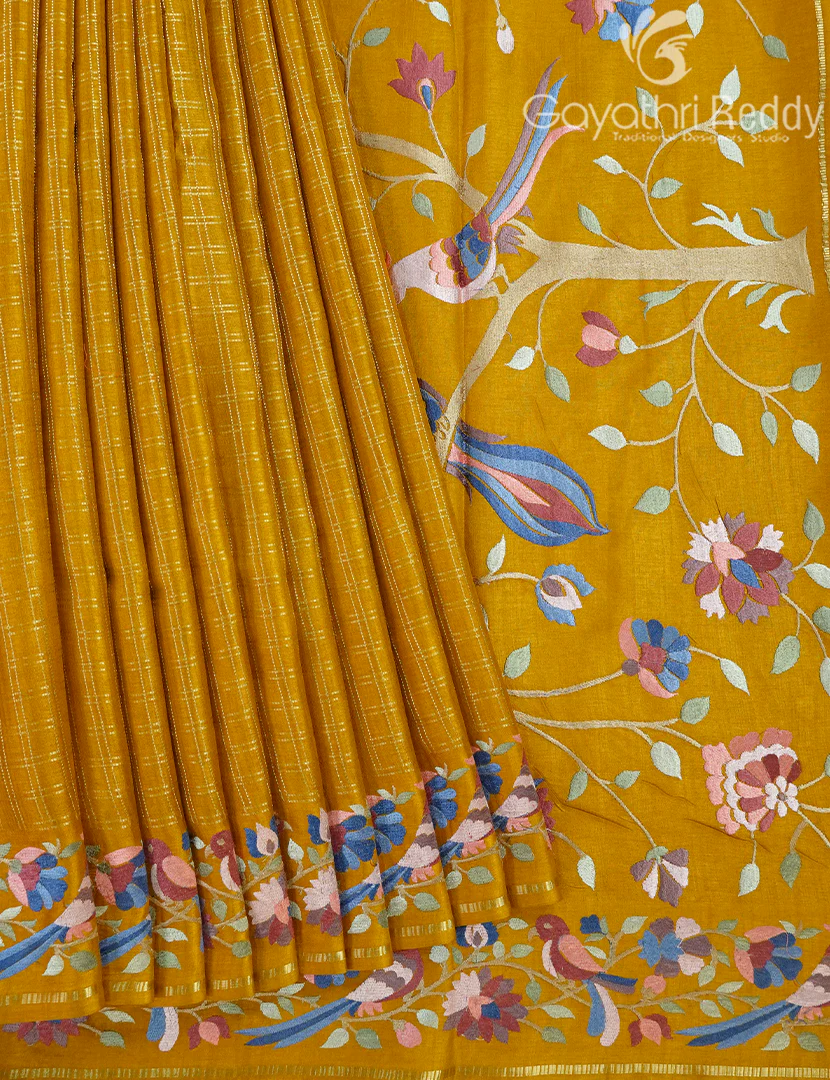 KHADI SILK WORK SAREE-KSW32 - Image 2