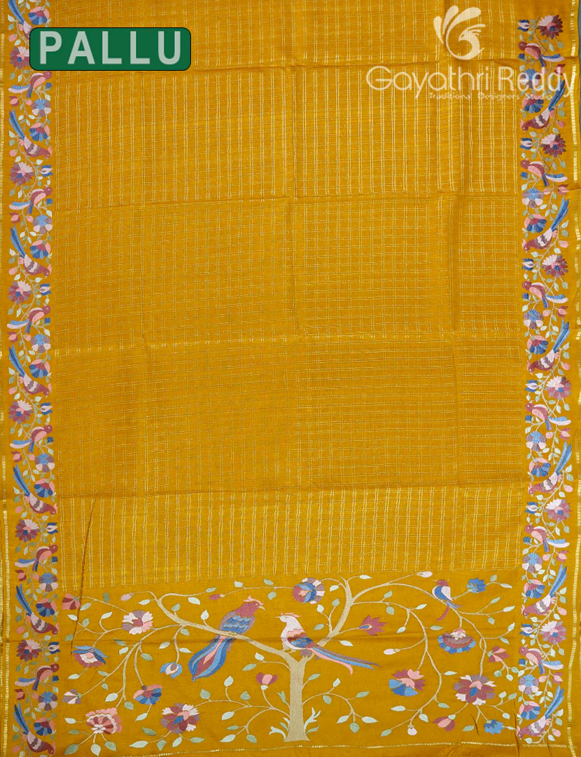KHADI SILK WORK SAREE-KSW32 - Image 3