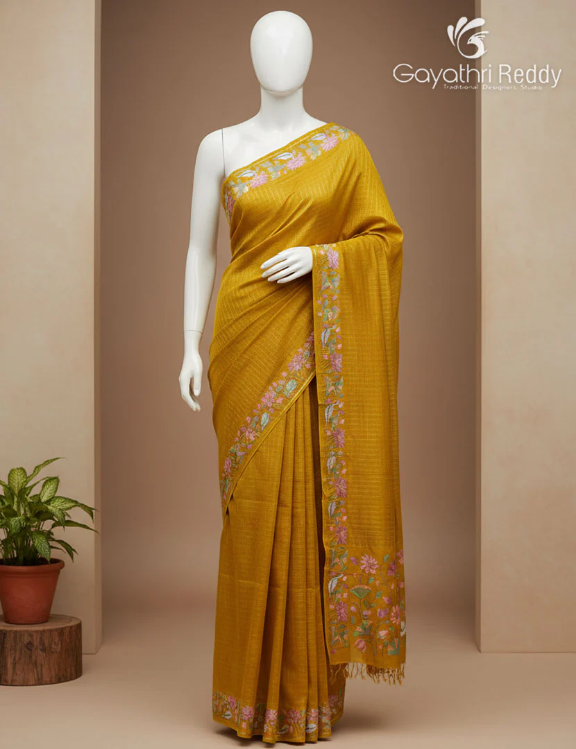 KHADI SILK WORK SAREE-KSW39