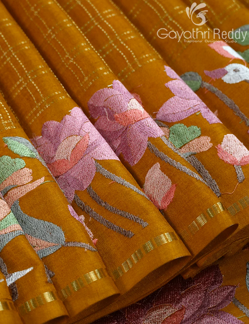 KHADI SILK WORK SAREE-KSW39 - Image 5