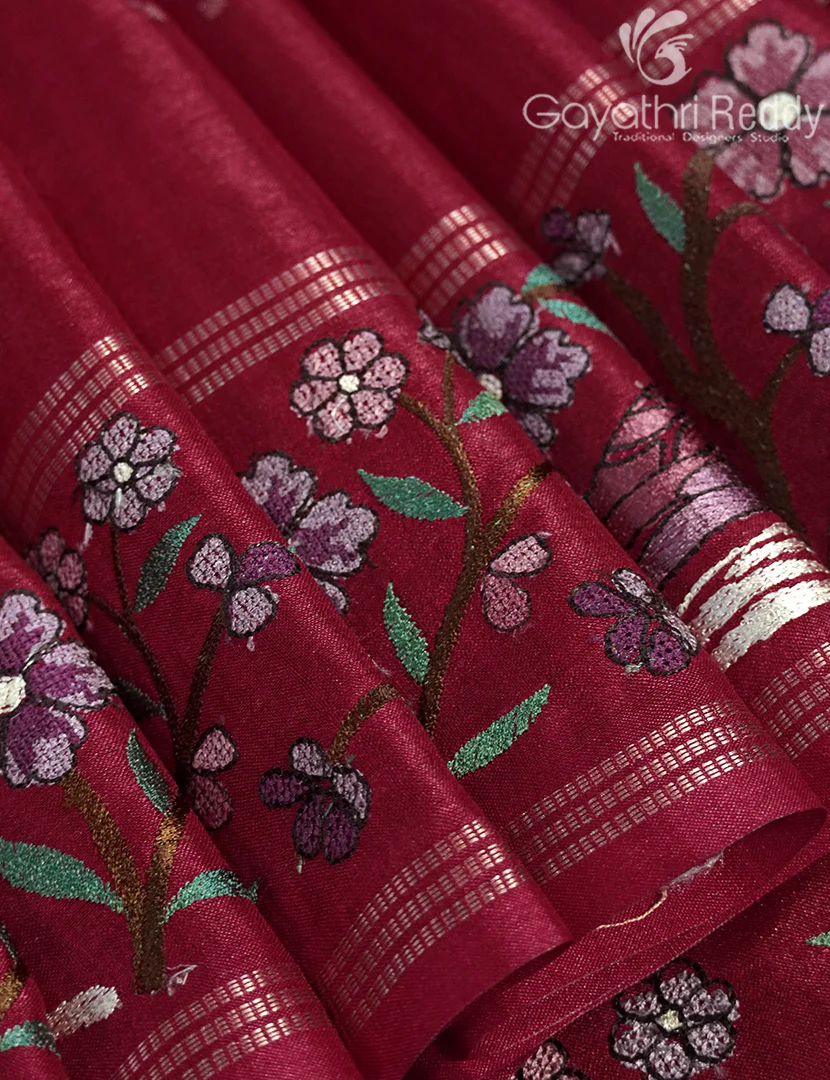 KHADI SILK WORK SAREE-KSW5 - Image 4