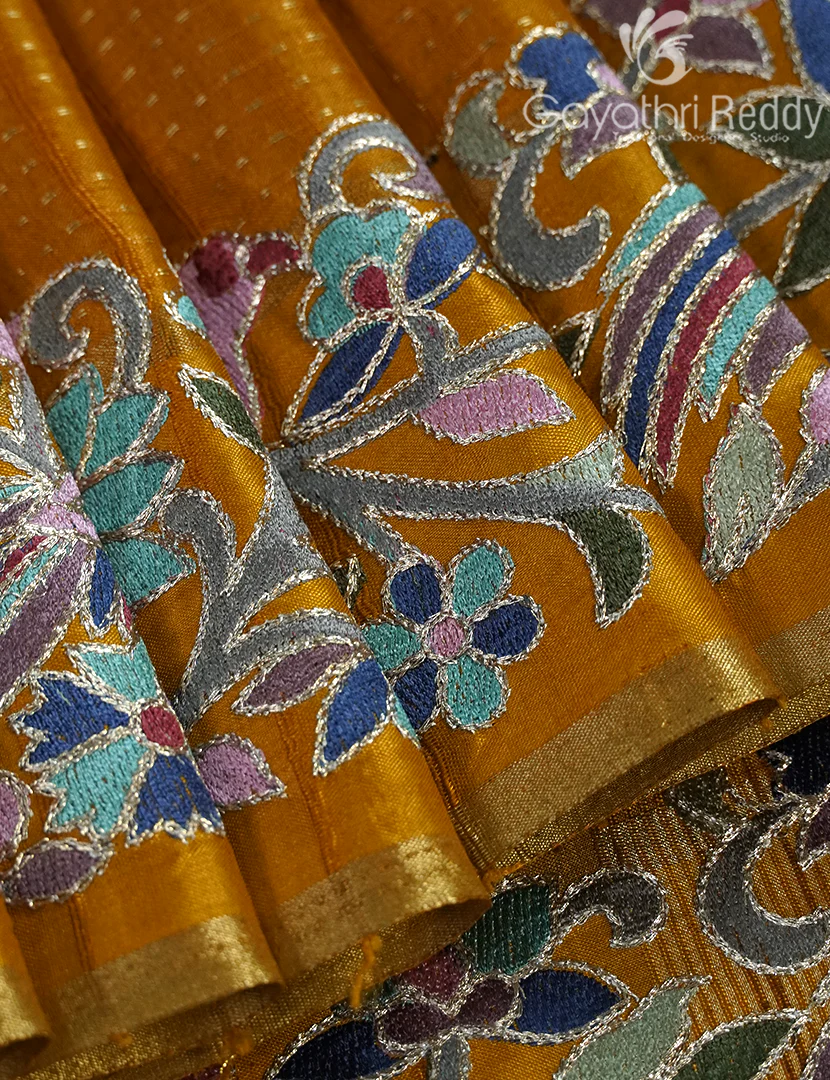 KHADI SILK WORK SAREE-KSW50 - Image 4