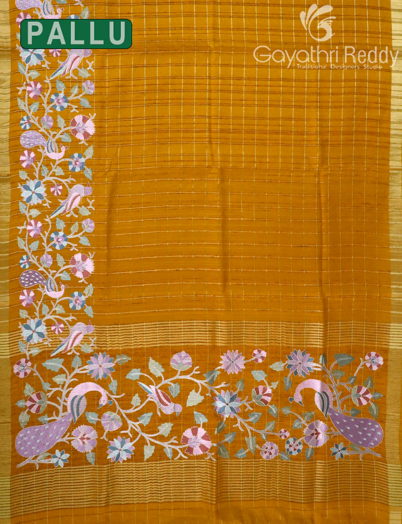 KHADI SILK WORK SAREE-KSW71 - Image 3