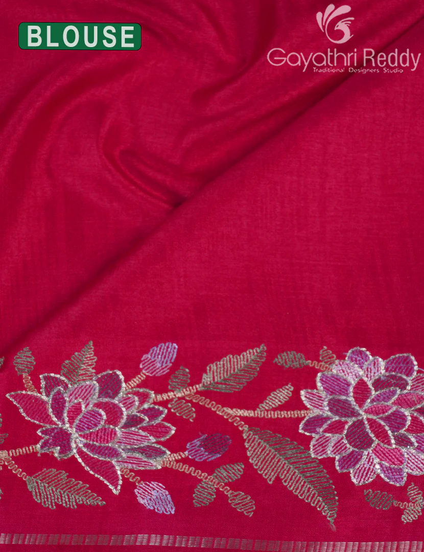 KHADI SILK WORK SAREE-KSW77 - Image 4