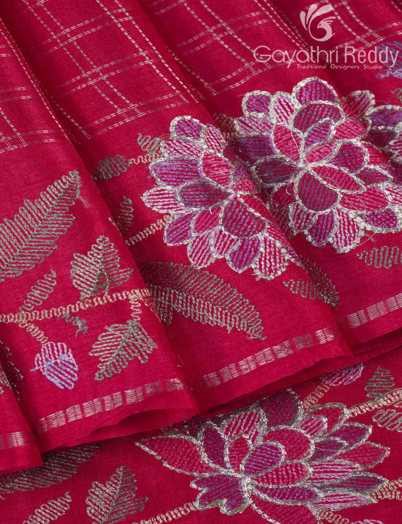 KHADI SILK WORK SAREE-KSW77 - Image 5