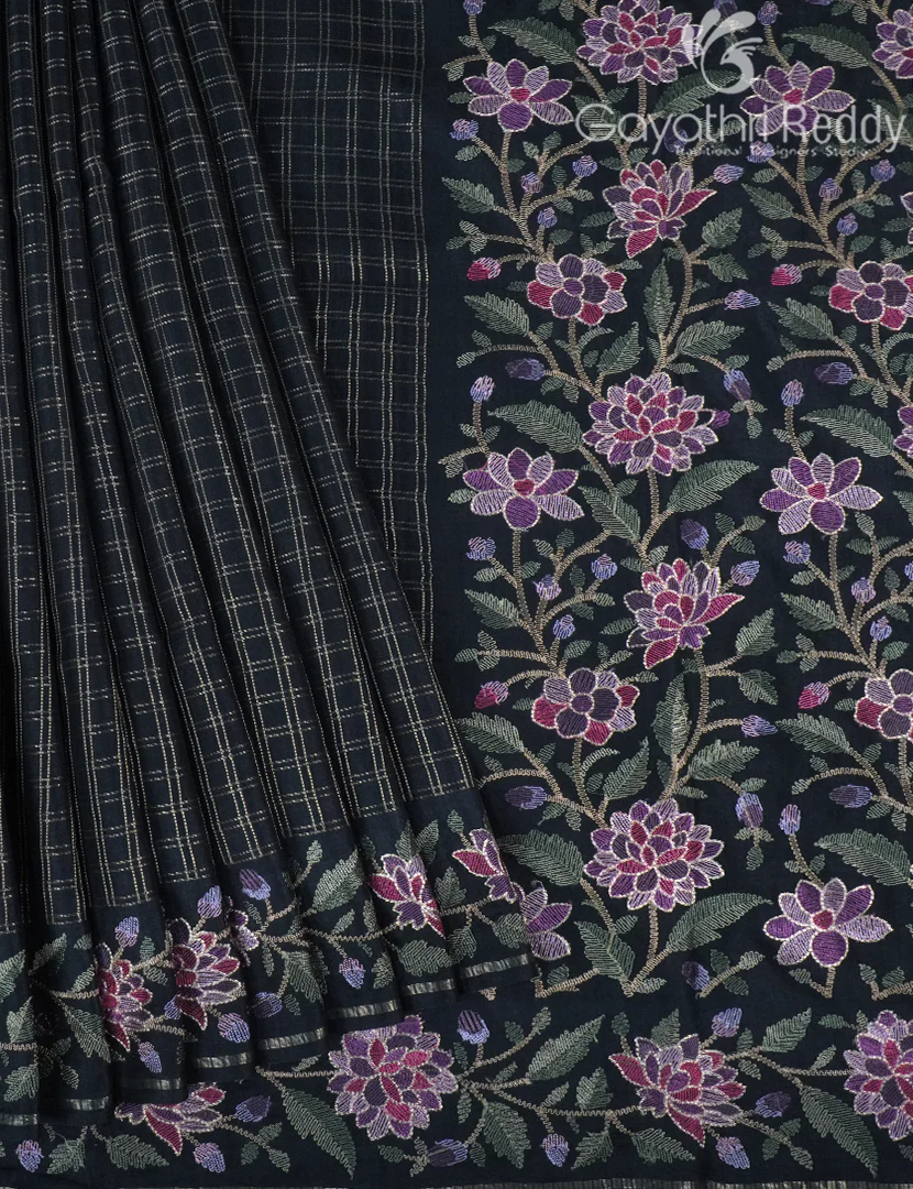 KHADI SILK WORK SAREE-KSW78 - Image 2