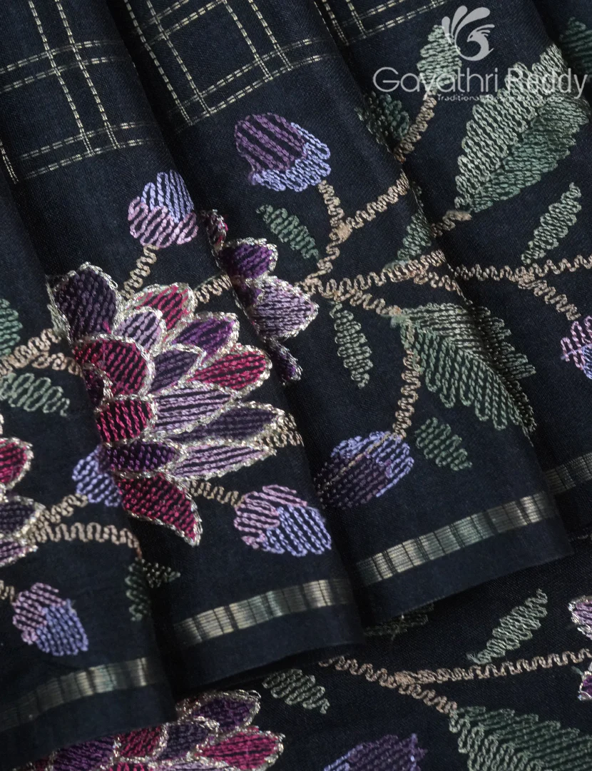 KHADI SILK WORK SAREE-KSW78 - Image 5