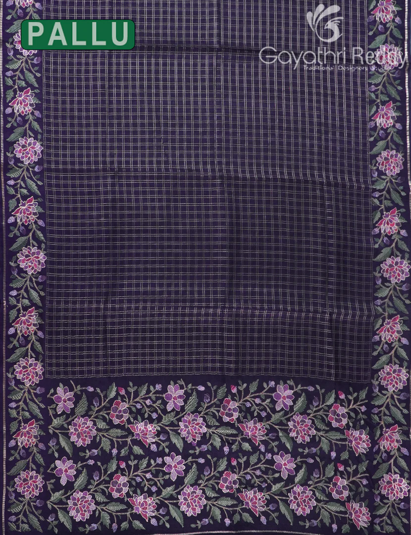 KHADI SILK WORK SAREE-KSW79 - Image 3