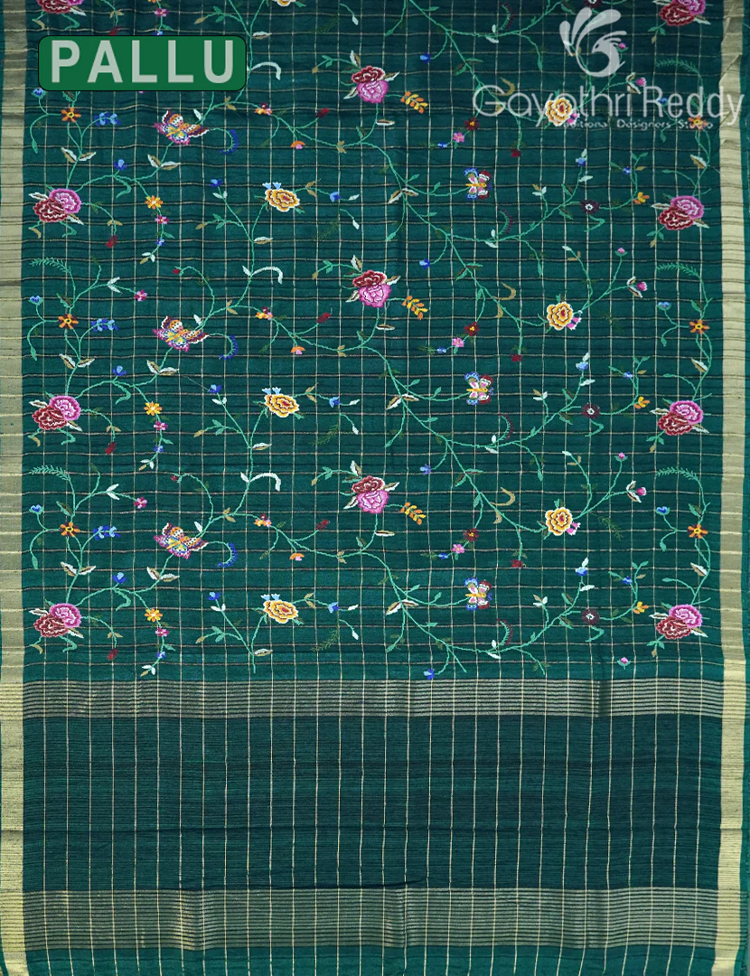 KHADI SILK WORK SAREE-KSW8 - Image 3