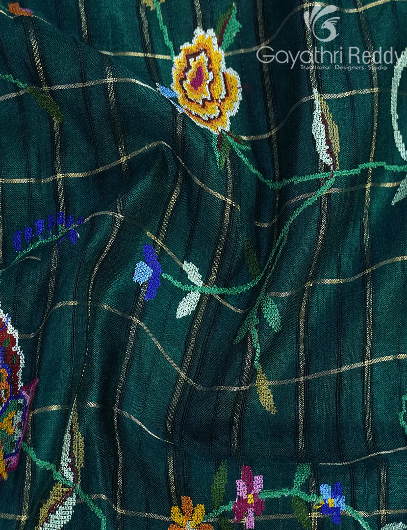 KHADI SILK WORK SAREE-KSW8 - Image 6