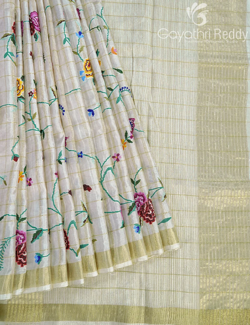KHADI SILK WORK SAREE-KSW9 - Image 2