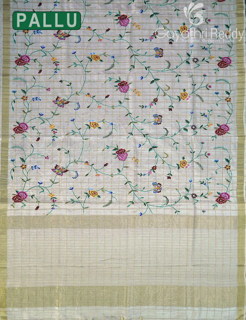 KHADI SILK WORK SAREE-KSW9 - Image 3