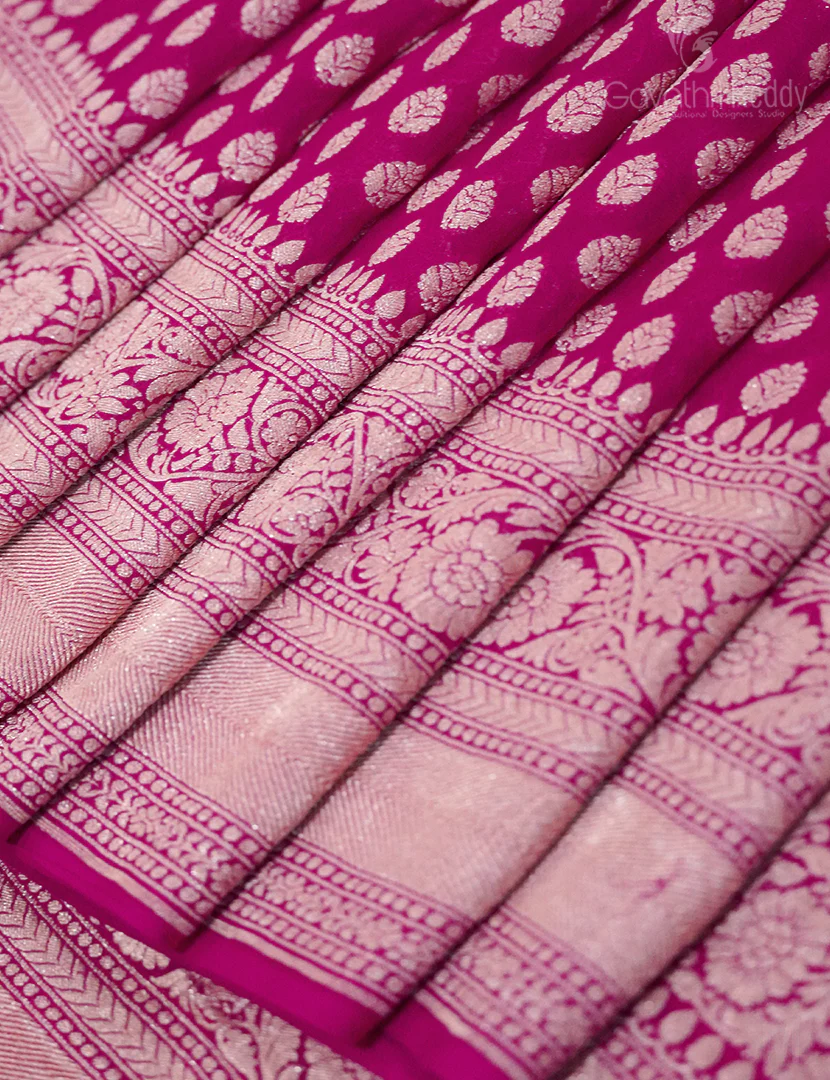 PURE BANARAS GEORGETTE KADDI-BG619 - Image 3