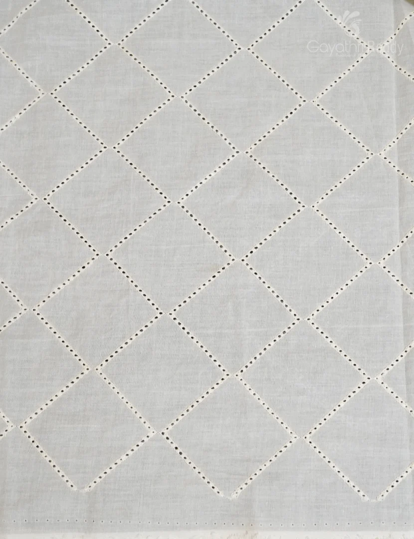 PURE COTTON CUT WORK FABRIC(PER METER)-PCWF4