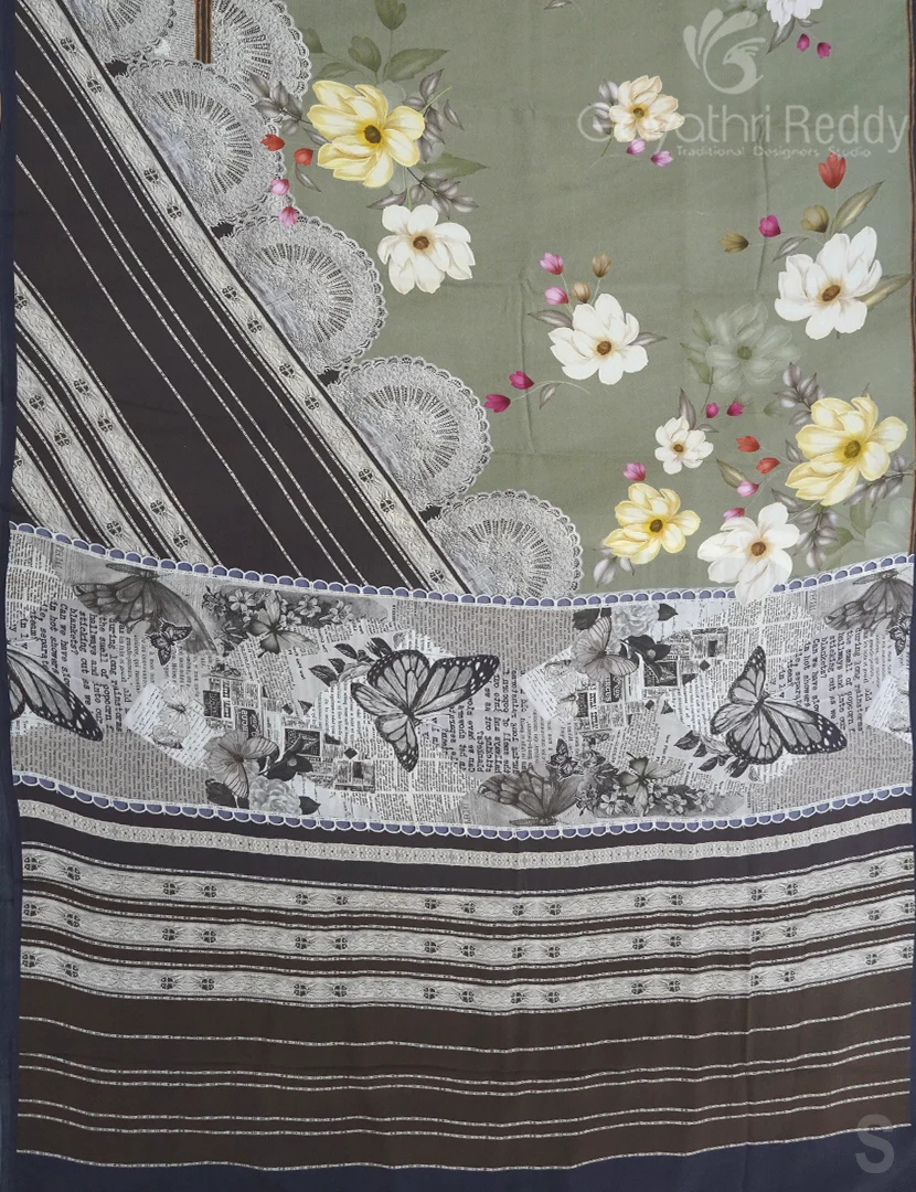 PURE CRAPE PRINTED SAREE-PCP14 - Image 2