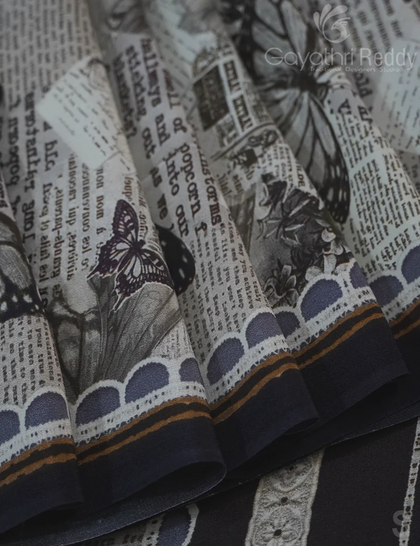 PURE CRAPE PRINTED SAREE-PCP14 - Image 4
