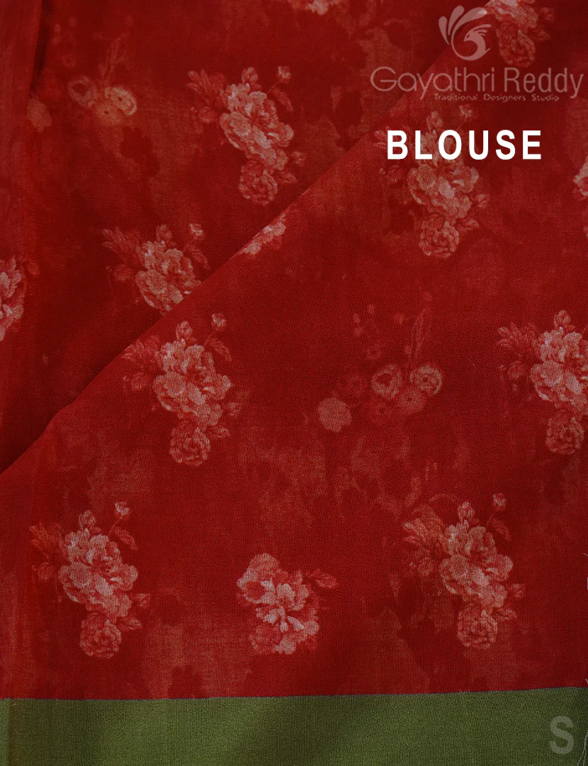 PURE CRAPE PRINTED SAREE-PCP6 - Image 3