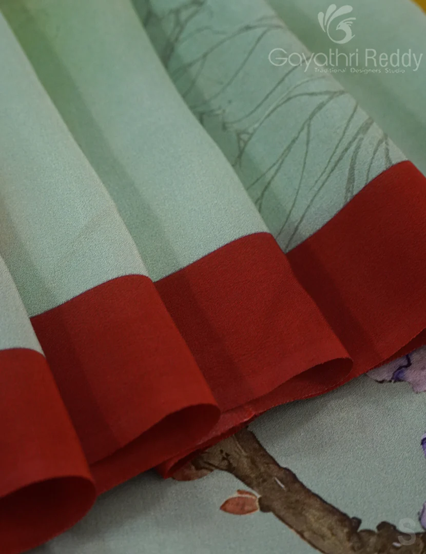 PURE CRAPE PRINTED SAREE-PCP6 - Image 4