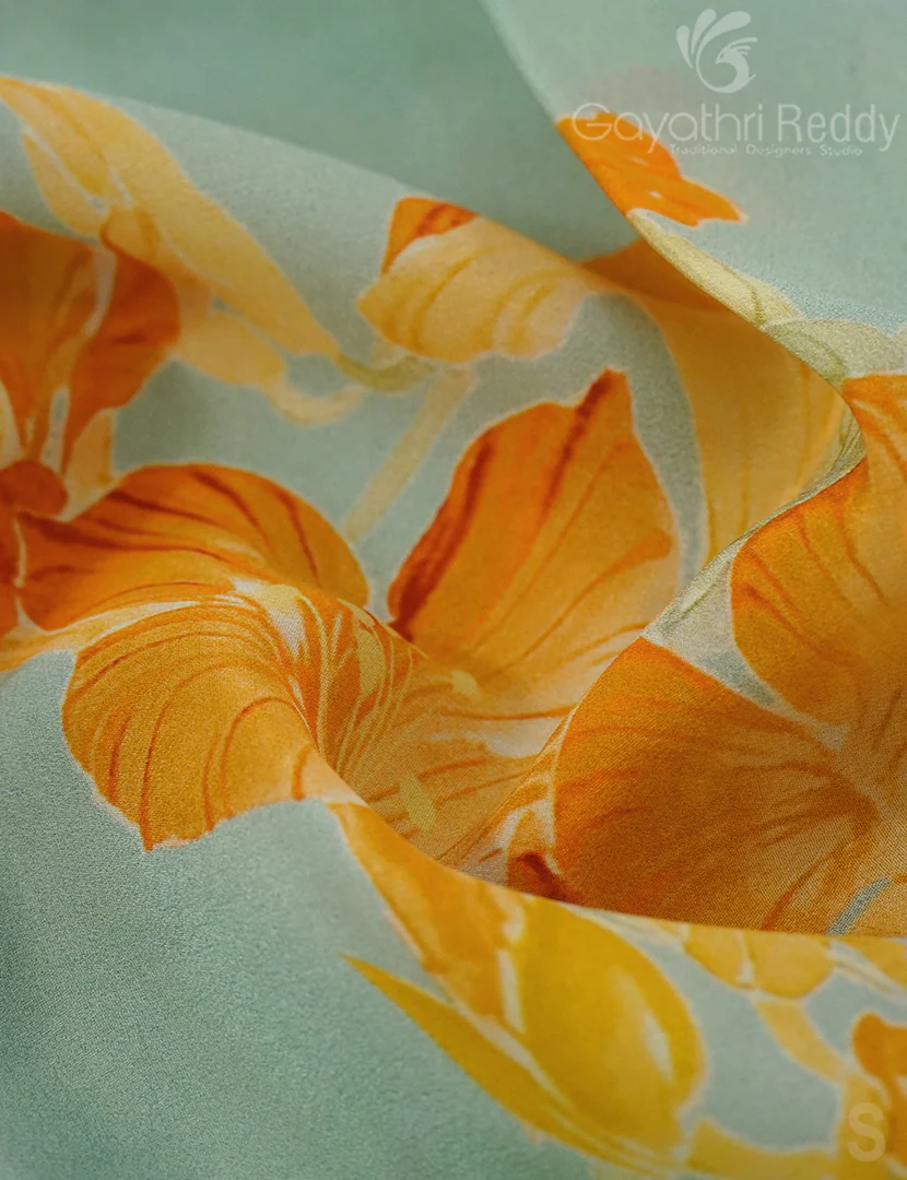 PURE CRAPE PRINTED SAREE-PCP6 - Image 5