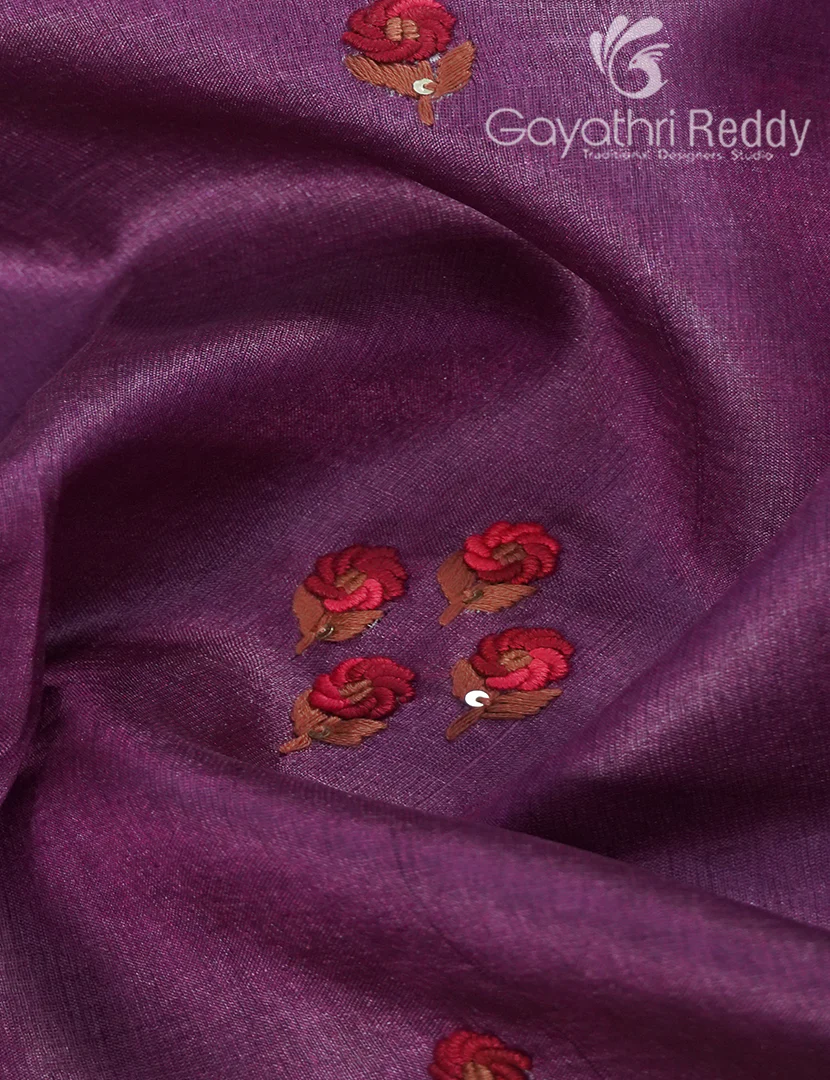 PURE DESI TUSSAR HANDWORK SAREE-TS1574 - Image 5