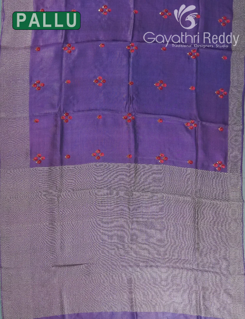 PURE DESI TUSSAR HANDWORK SAREE-TS1577 - Image 2