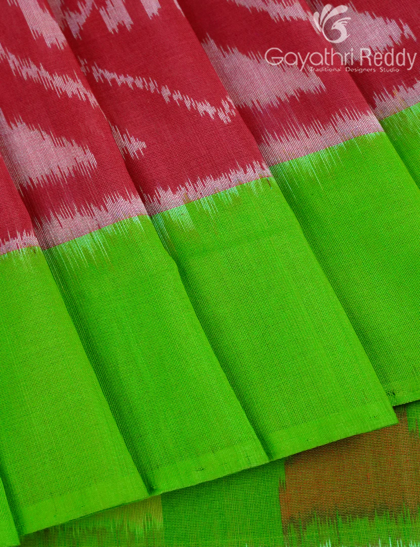 PURE IKKAT COTTON (H.L) SAREE-IKC1065 - Image 5