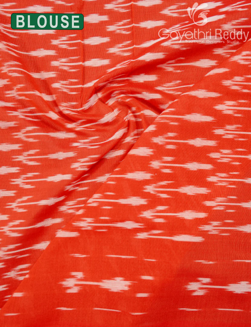 PURE IKKAT COTTON SAREE-IKC1112 - Image 3