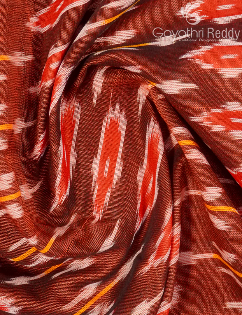 PURE IKKAT COTTON SAREE-IKC1112 - Image 5