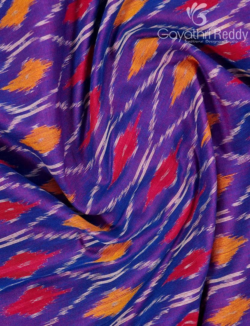 PURE IKKAT COTTON SAREE (N.B)-IKC1140 - Image 4