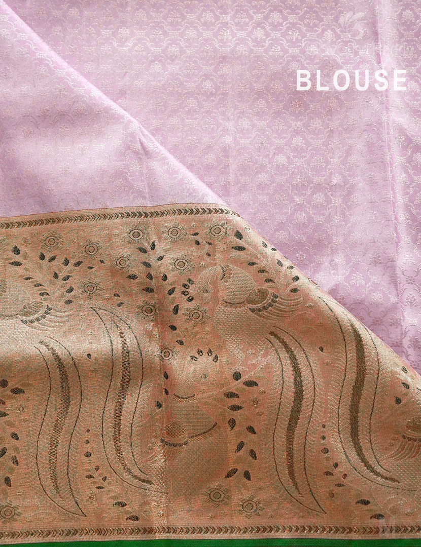 PURE KANCHI PATTU (4.G) BRIDAL SAREE-BKP1880 - Image 4