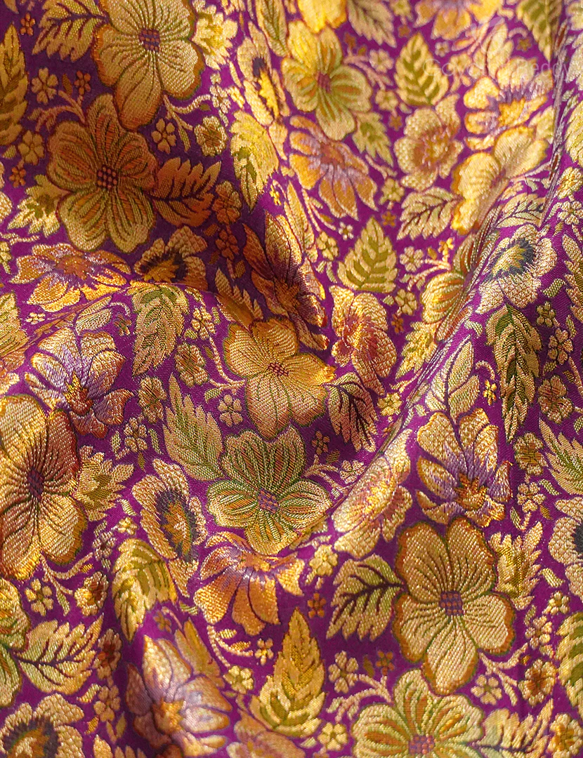 PURE KANCHI PATTU (4.G) BRIDAL SAREE-BKP1882 - Image 5