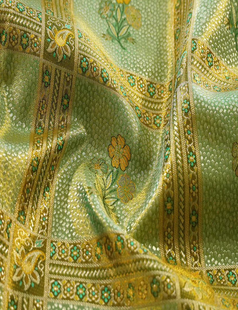PURE KANCHI PATTU (4.G) BRIDAL SAREE-BKP1888 - Image 5