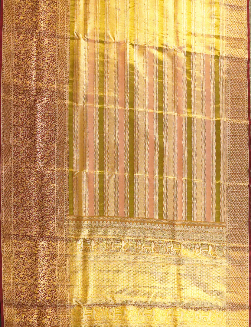 PURE KANCHI PATTU (4.G) BRIDAL SAREE-BKP1890 - Image 2