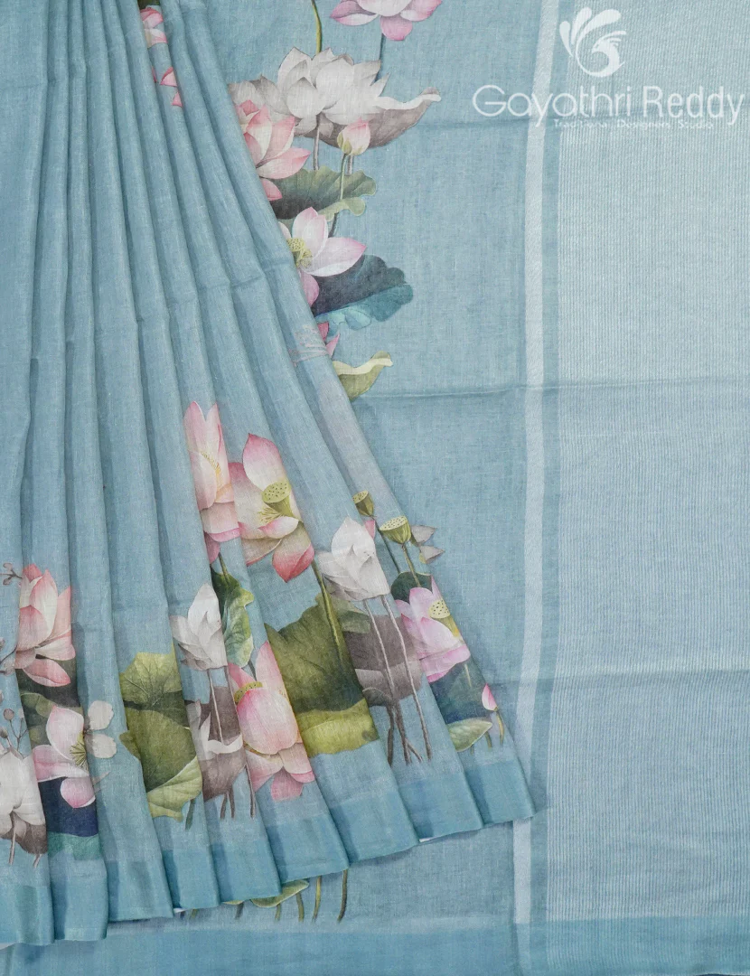 PURE LINEN SAREE-L1437 - Image 2