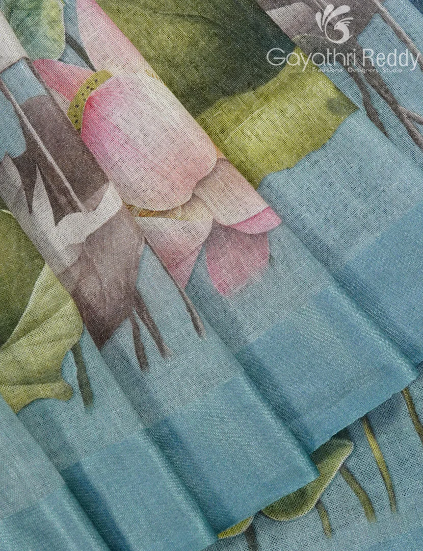 PURE LINEN SAREE-L1437 - Image 5