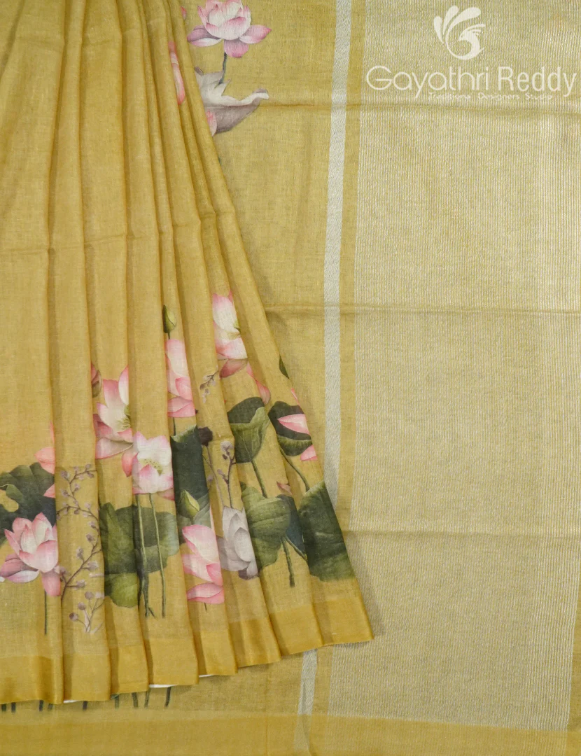 PURE LINEN SAREE-L1441 - Image 2