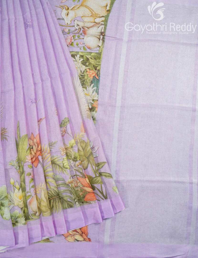 PURE LINEN SAREE-L1445 - Image 2