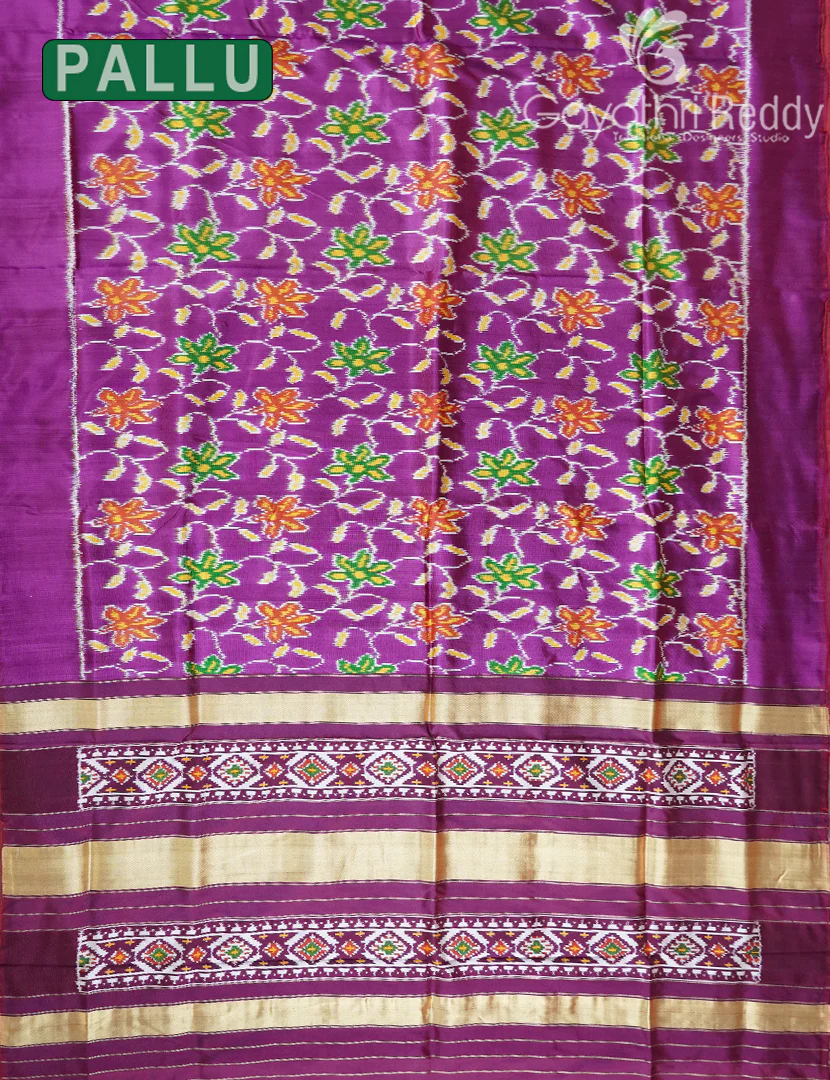 PURE TWILL IKKAT PATTU-IP778 - Image 2