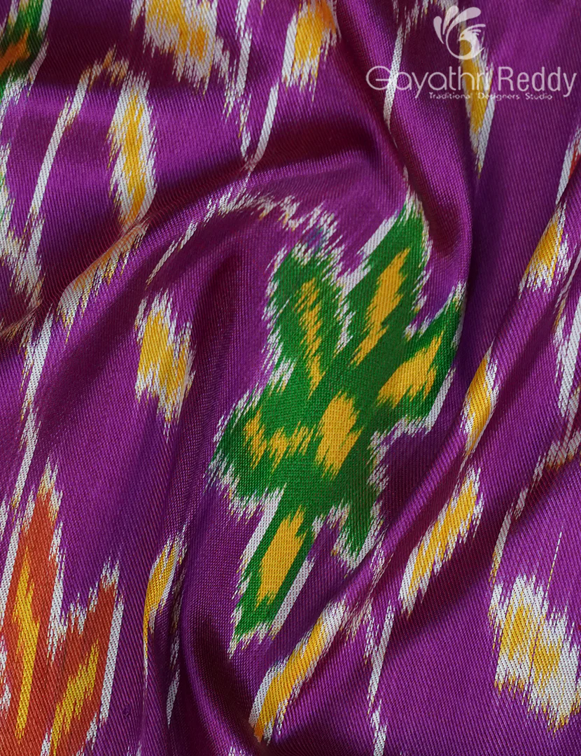 PURE TWILL IKKAT PATTU-IP778 - Image 5