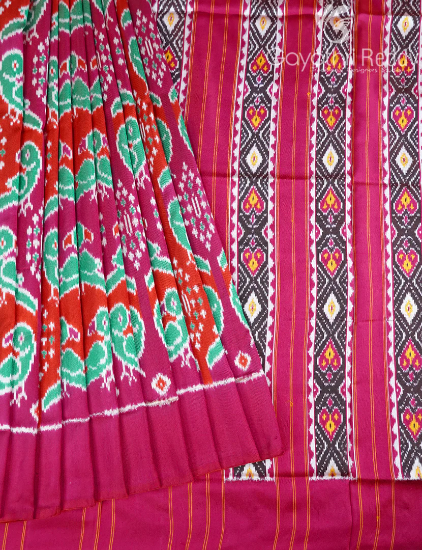 PURE TWILL IKKAT PATTU-IP780